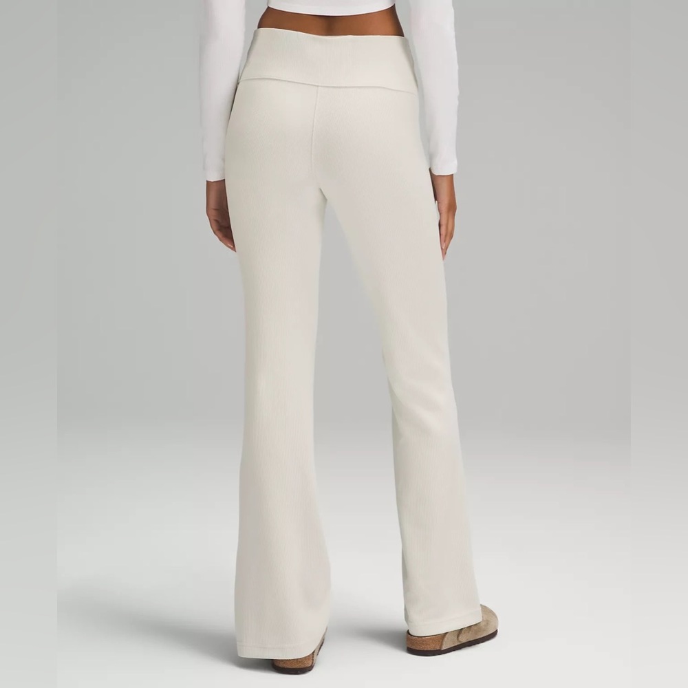 Lululemon Softstreme Ribbed Zip Flared Pants - Picture 5 of 10